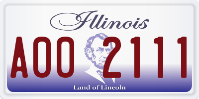 IL license plate A002111