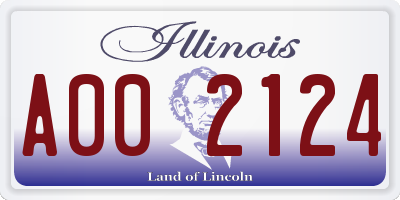 IL license plate A002124