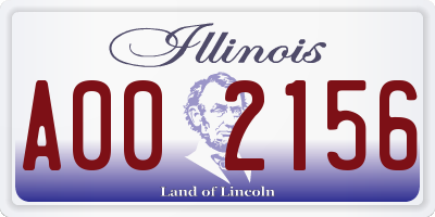 IL license plate A002156