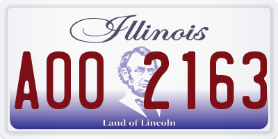 IL license plate A002163