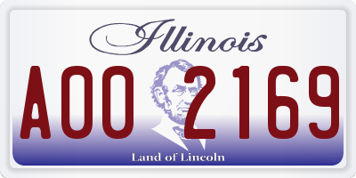 IL license plate A002169