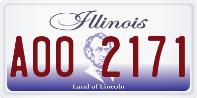 IL license plate A002171