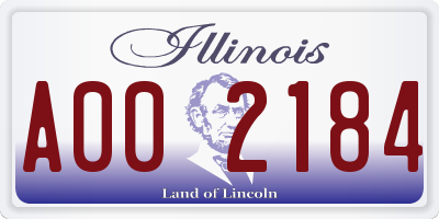 IL license plate A002184