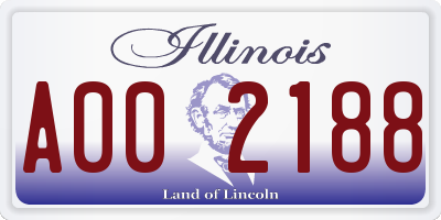 IL license plate A002188