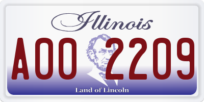 IL license plate A002209