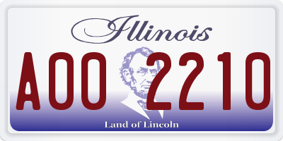 IL license plate A002210
