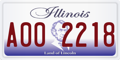 IL license plate A002218