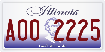 IL license plate A002225