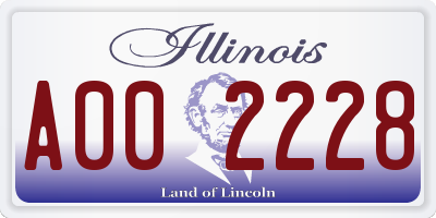 IL license plate A002228