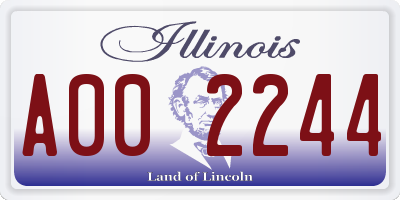 IL license plate A002244