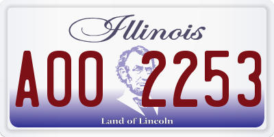IL license plate A002253