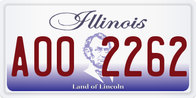 IL license plate A002262