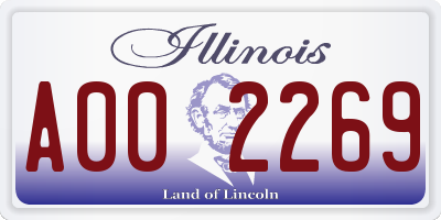 IL license plate A002269