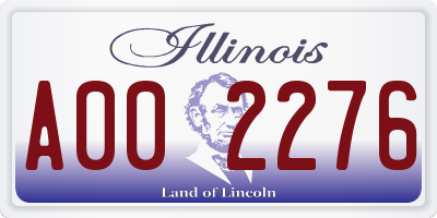 IL license plate A002276
