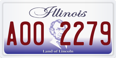 IL license plate A002279