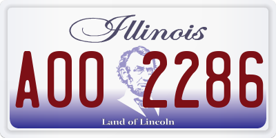 IL license plate A002286