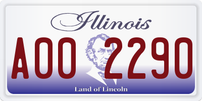 IL license plate A002290