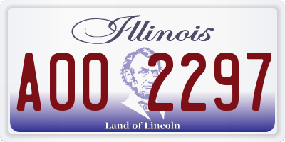 IL license plate A002297