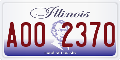 IL license plate A002370