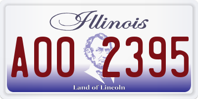 IL license plate A002395