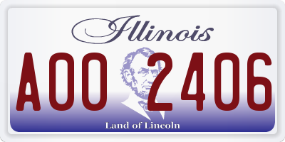 IL license plate A002406