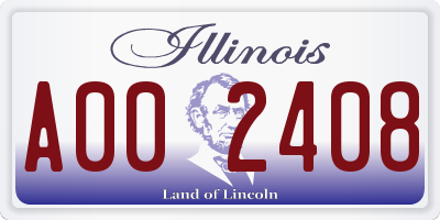 IL license plate A002408
