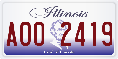 IL license plate A002419