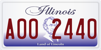 IL license plate A002440