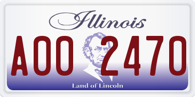 IL license plate A002470