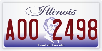 IL license plate A002498