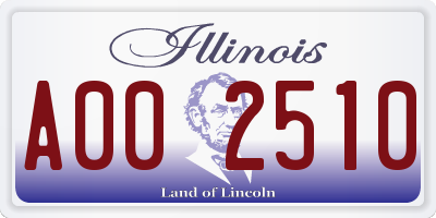 IL license plate A002510