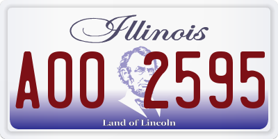 IL license plate A002595