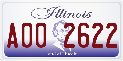IL license plate A002622