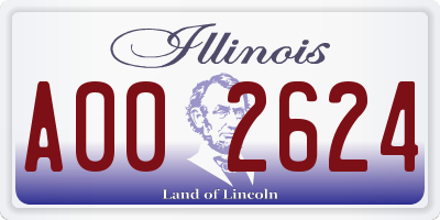 IL license plate A002624