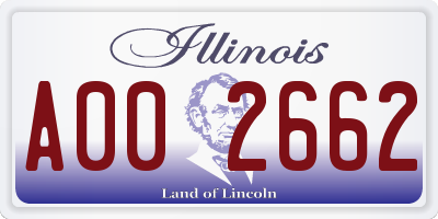 IL license plate A002662
