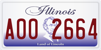 IL license plate A002664