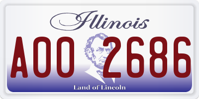 IL license plate A002686