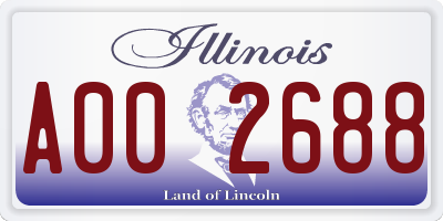 IL license plate A002688