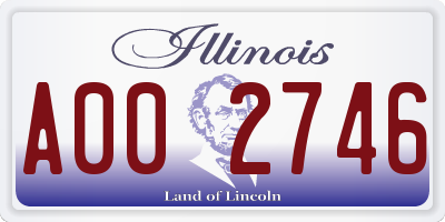 IL license plate A002746