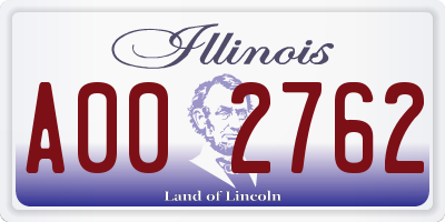IL license plate A002762