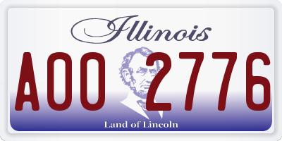 IL license plate A002776