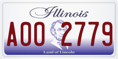 IL license plate A002779