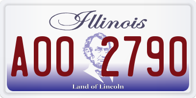IL license plate A002790