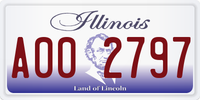 IL license plate A002797