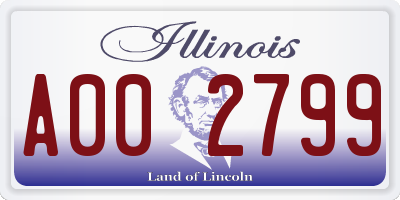 IL license plate A002799