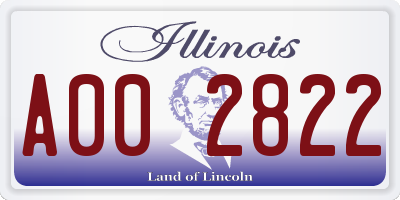 IL license plate A002822