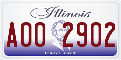 IL license plate A002902
