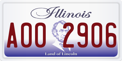IL license plate A002906