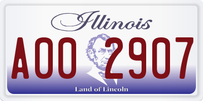 IL license plate A002907