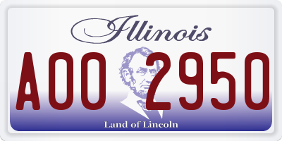 IL license plate A002950